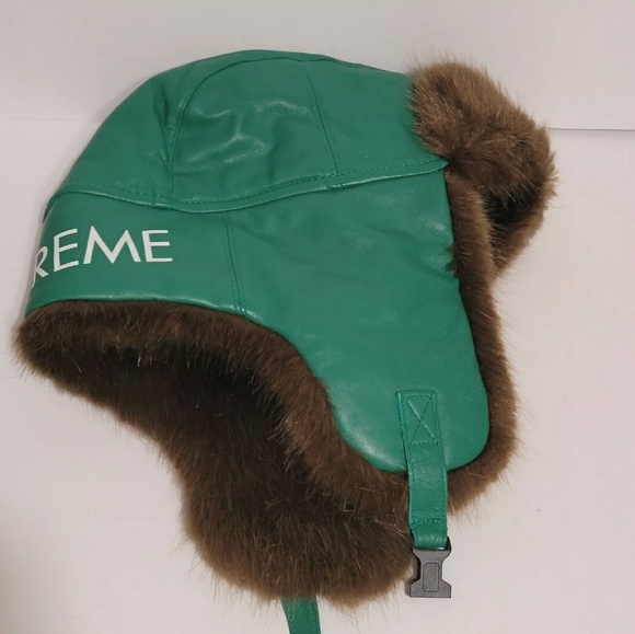 Supreme OG Leather Trooper Hat Aviator Hats